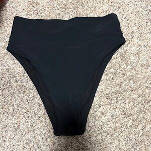 Aerie High Wasted Black Swim Bottoms